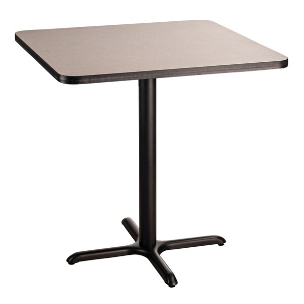 National Public Seating NPS Cafe Table, 36 Square, X Base, 36 Height CT33636XCGY - main
